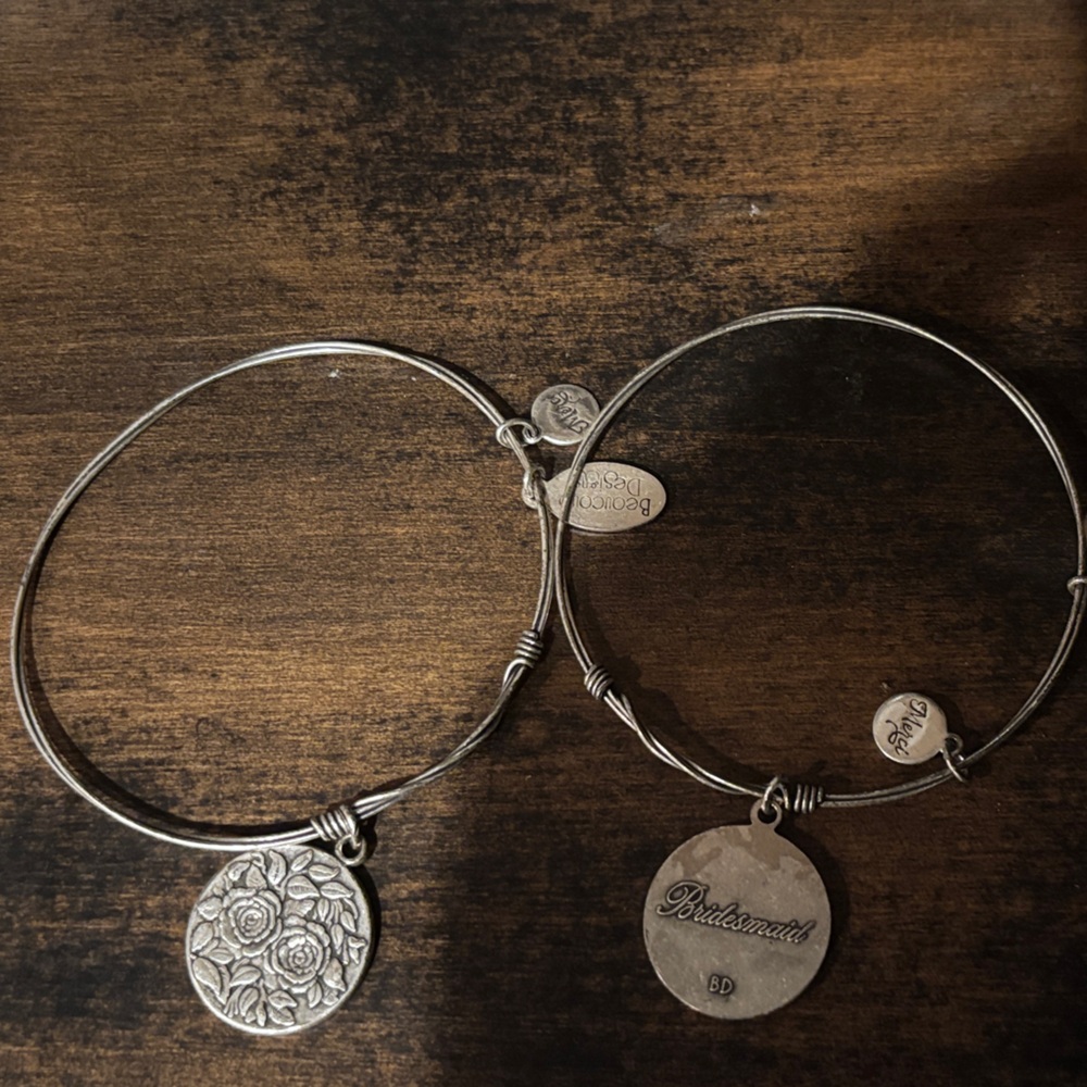Silver Charm Bangle Bracelet